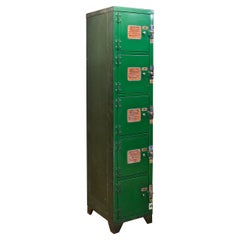 1930s Coin-Op Lockers Vintage Industrial Cubby Office Man Cave Storage