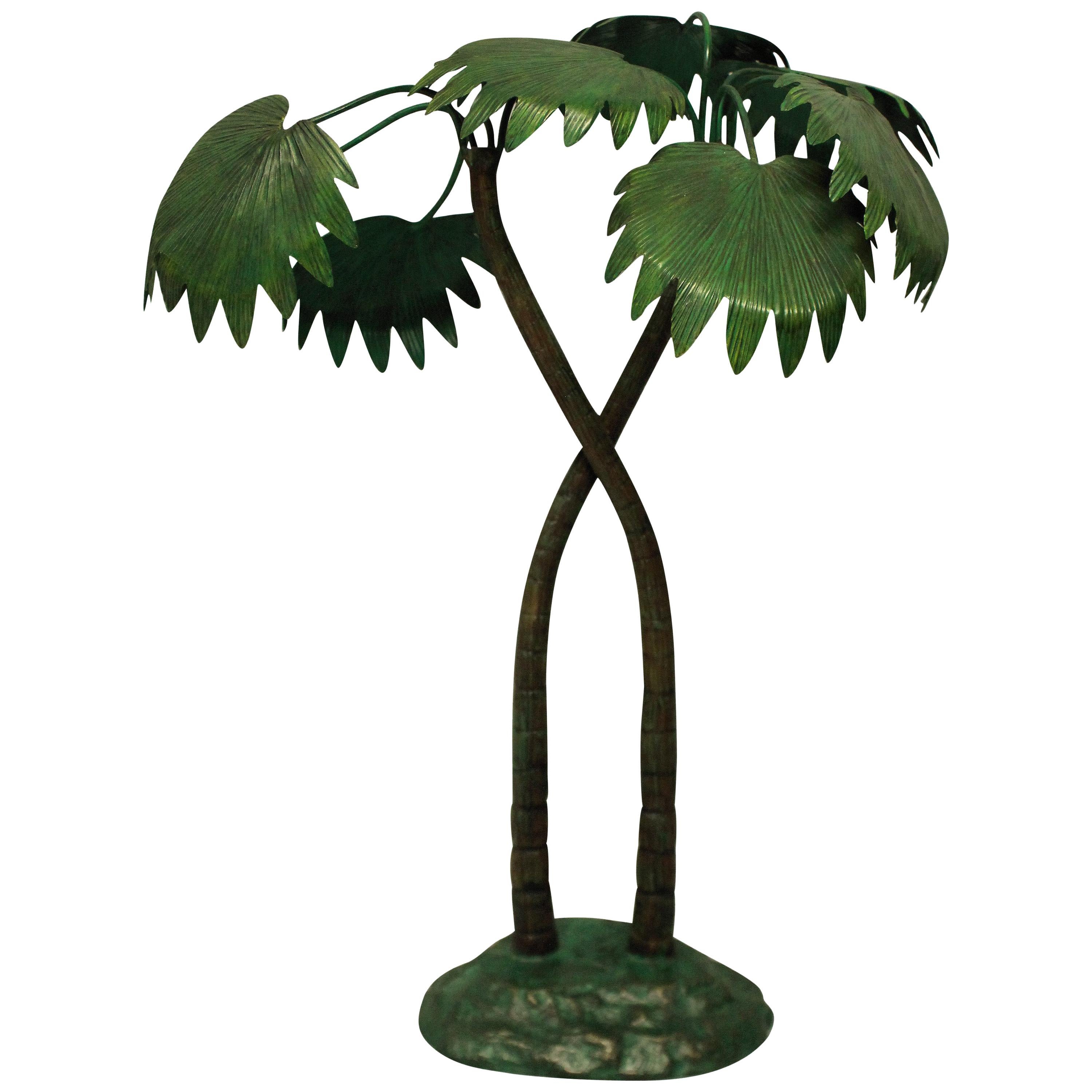 1930s Cold Painted Bronze Palm Tree