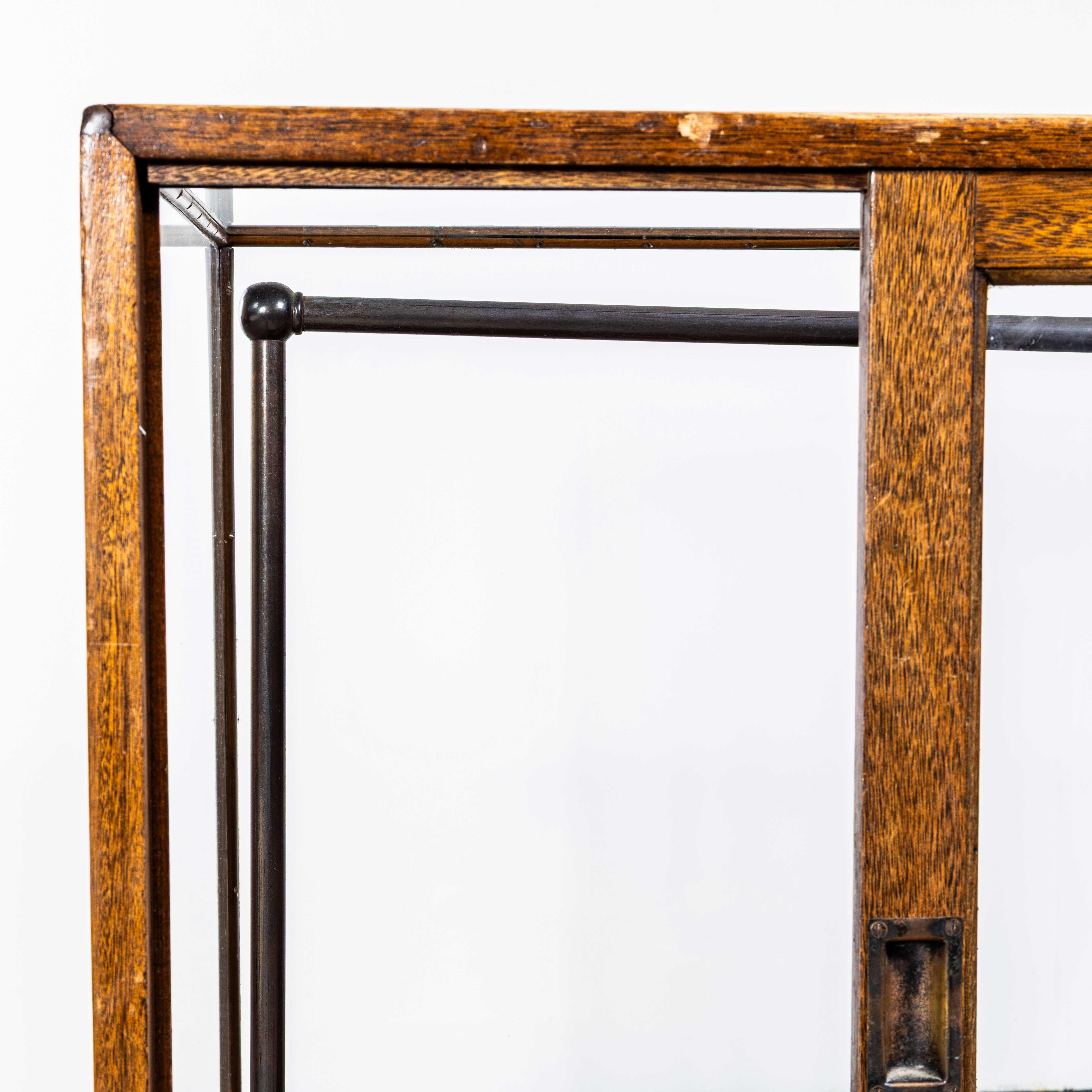 Mid-20th Century 1930's Compact English Haberdashery Display Cabinet For Sale