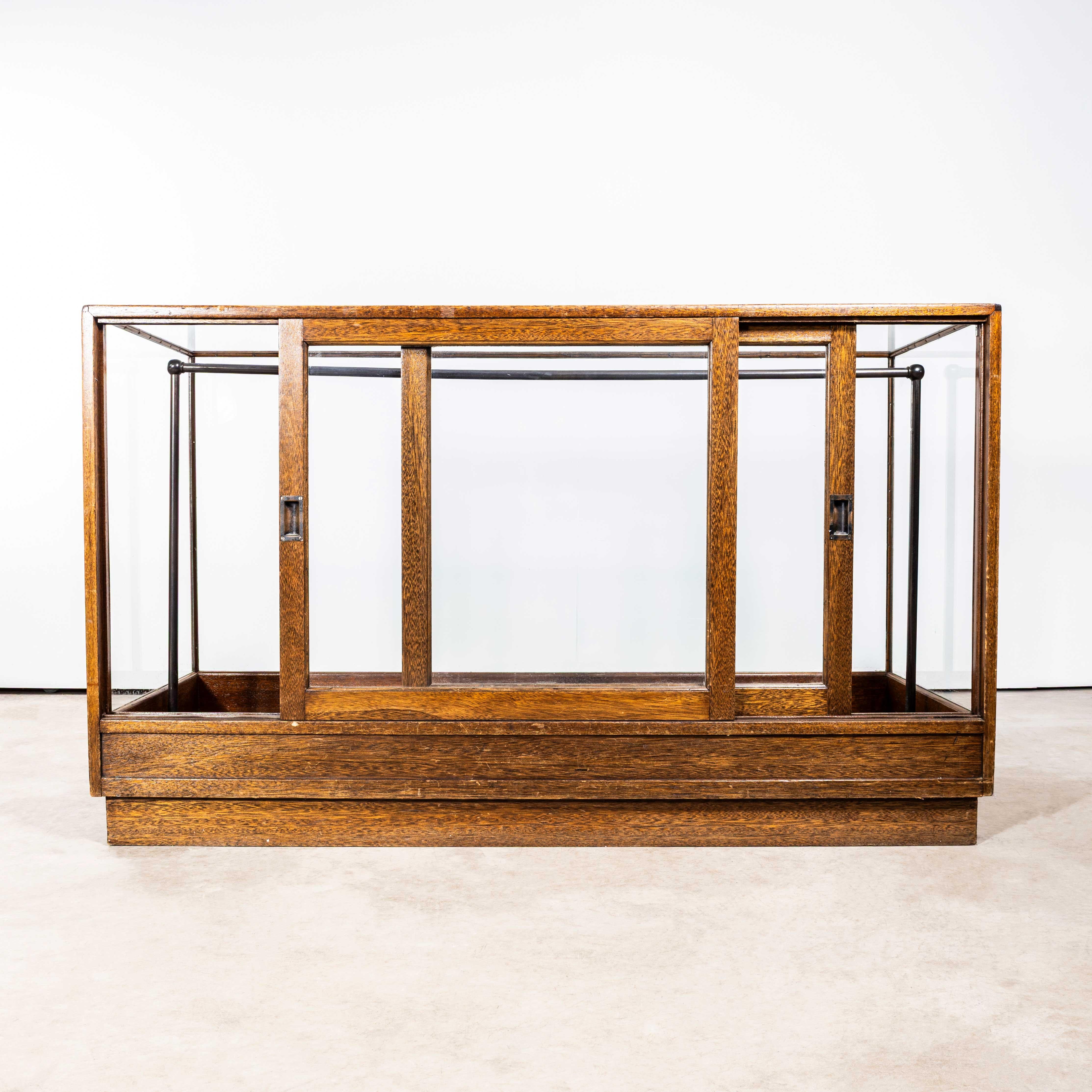 1930's Compact English Haberdashery Display Cabinet For Sale 1