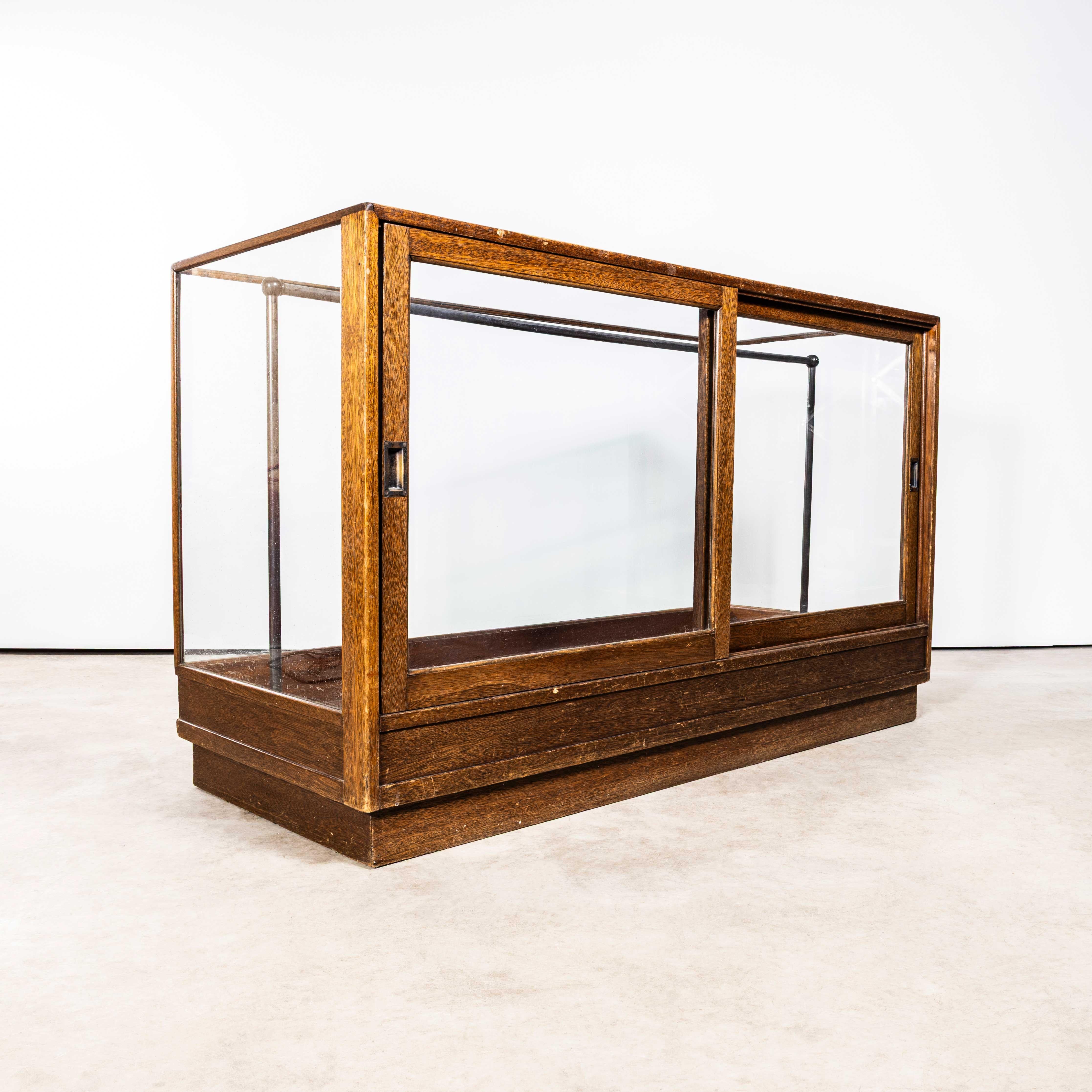 1930's Compact English Haberdashery Display Cabinet For Sale 2