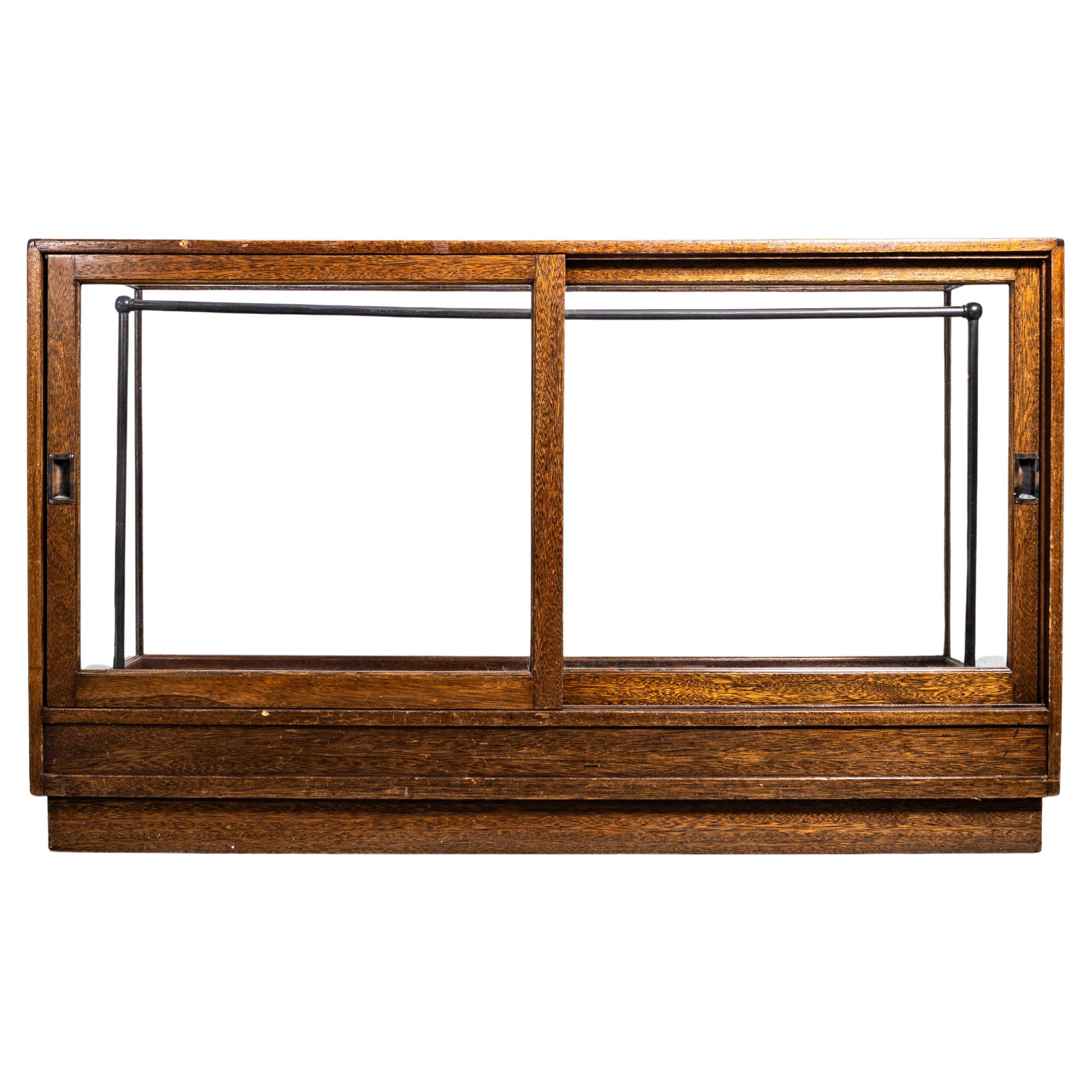 1930's Compact English Haberdashery Display Cabinet For Sale