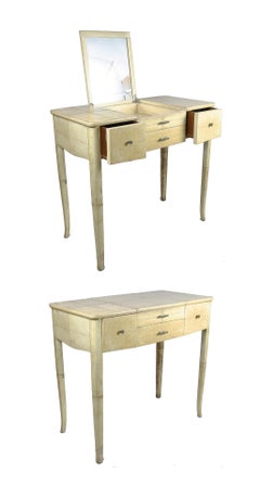 1930s Convertible Vanity Table and Lift-Top Mirror by Nordiska Kompaniet, Sweden