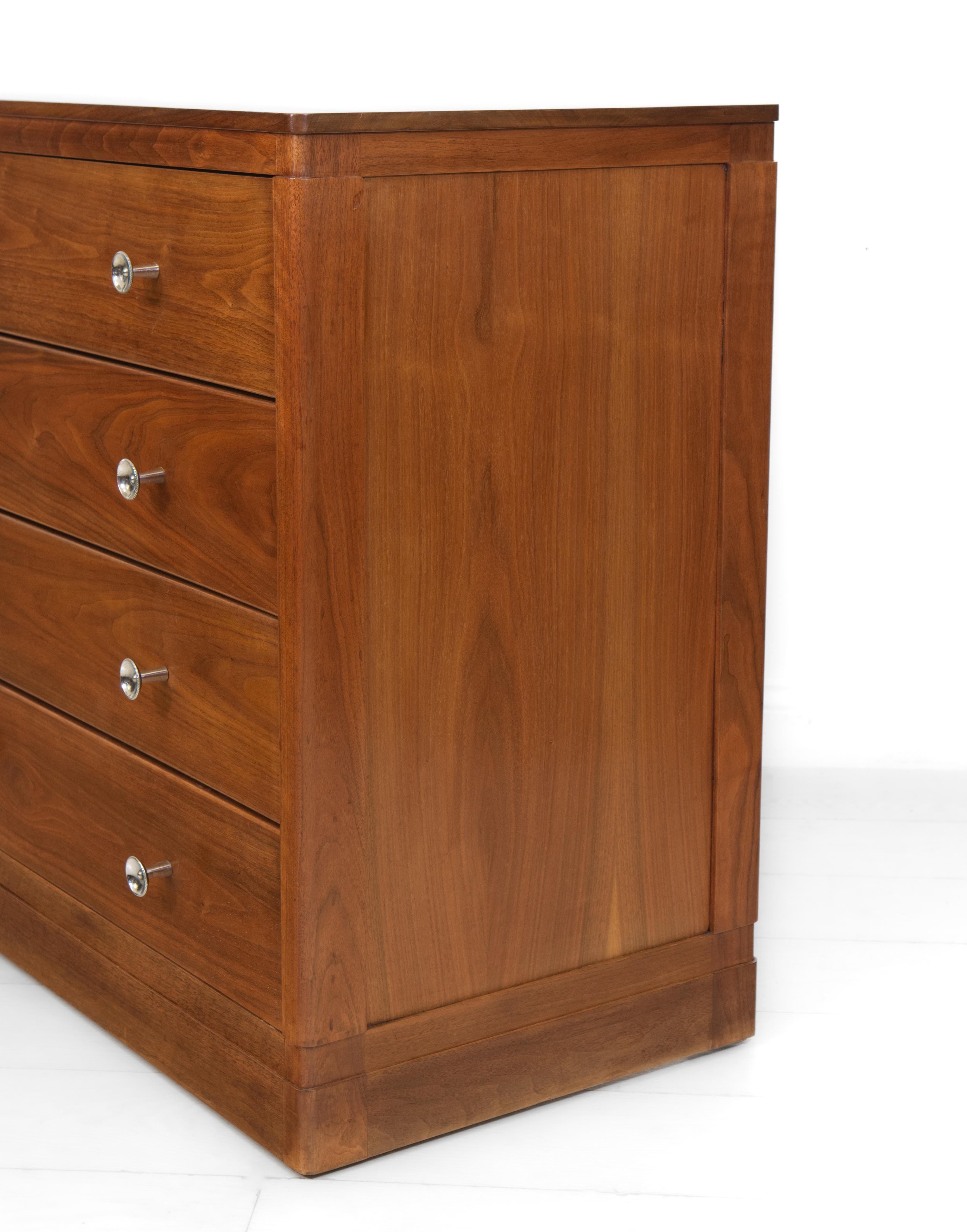 1930’s Cotswold Walnut Chest Drawers Designed By WH Russell For Gordon Russell 4
