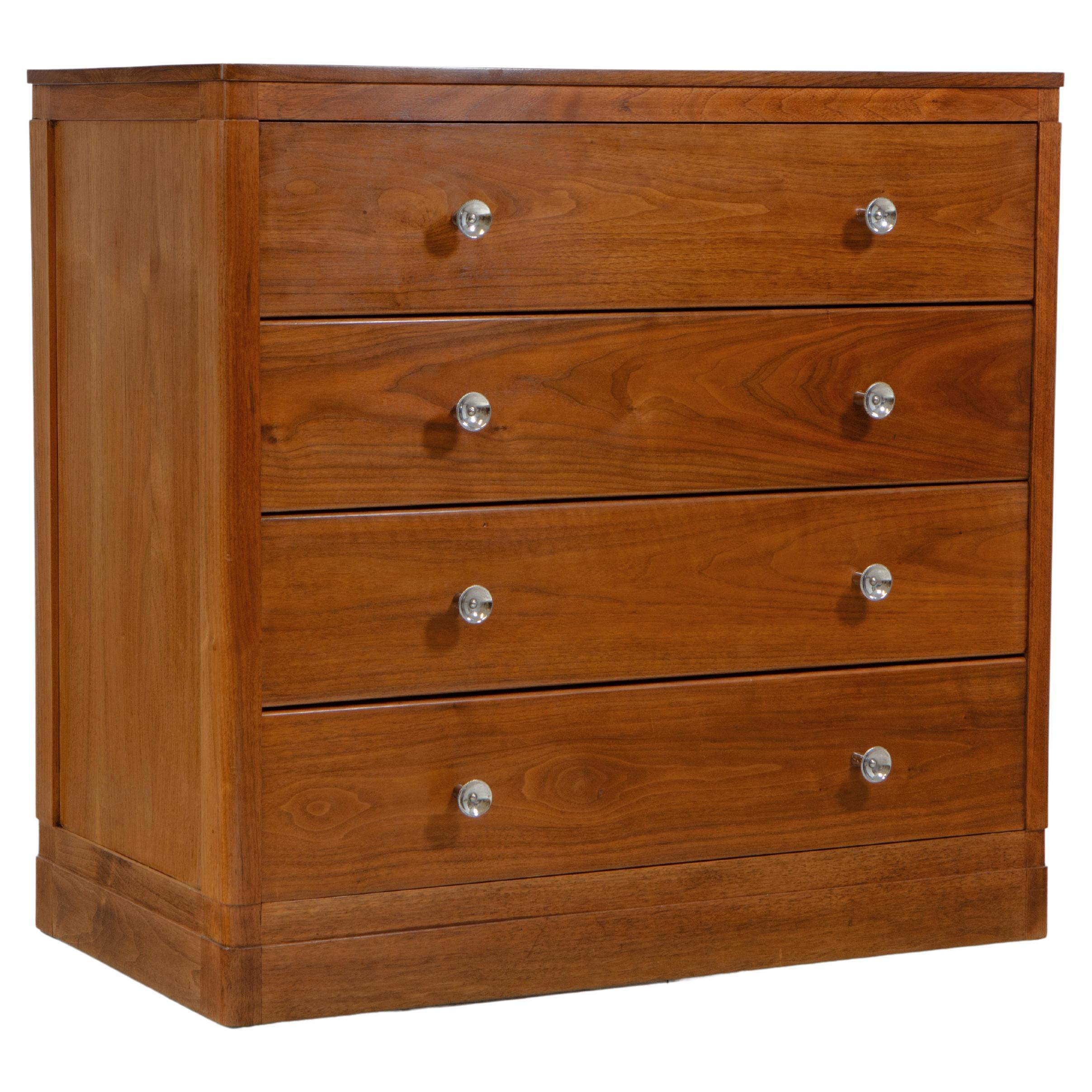 1930’s Cotswold Walnut Chest Drawers Designed By WH Russell For Gordon Russell