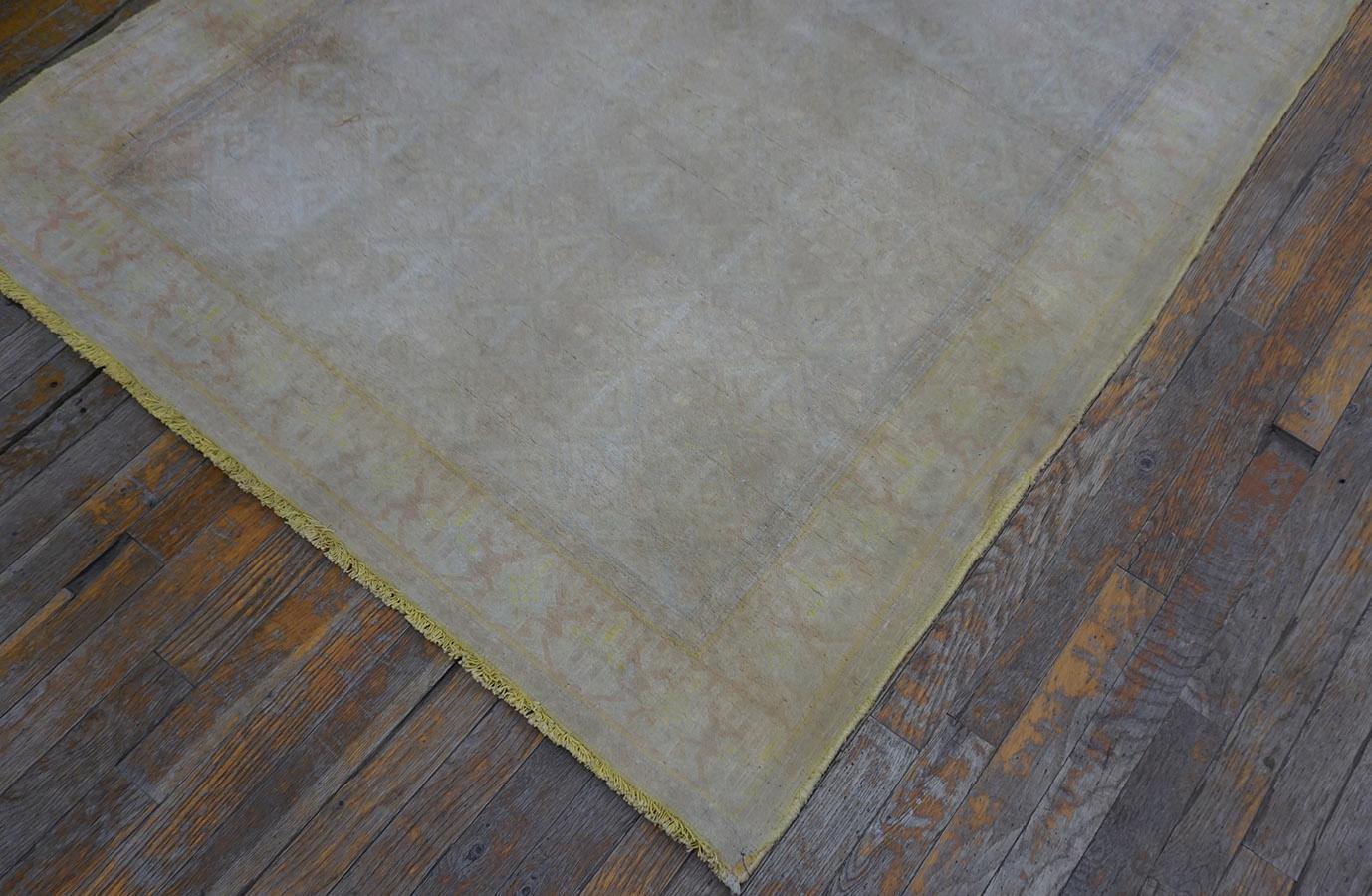 Agra-Teppich aus Baumwolle aus den 1930er Jahren ( 4'' x 6''8 - 122 x 203) (Mitte des 20. Jahrhunderts) im Angebot