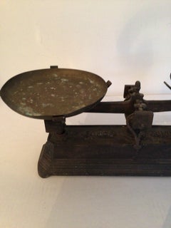 1930s Counter Balancing Scale with Brass Plates