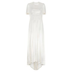 Abito da sposa in jacquard floreale crema anni '30