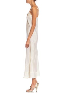 1930S Cream Rayon Slip