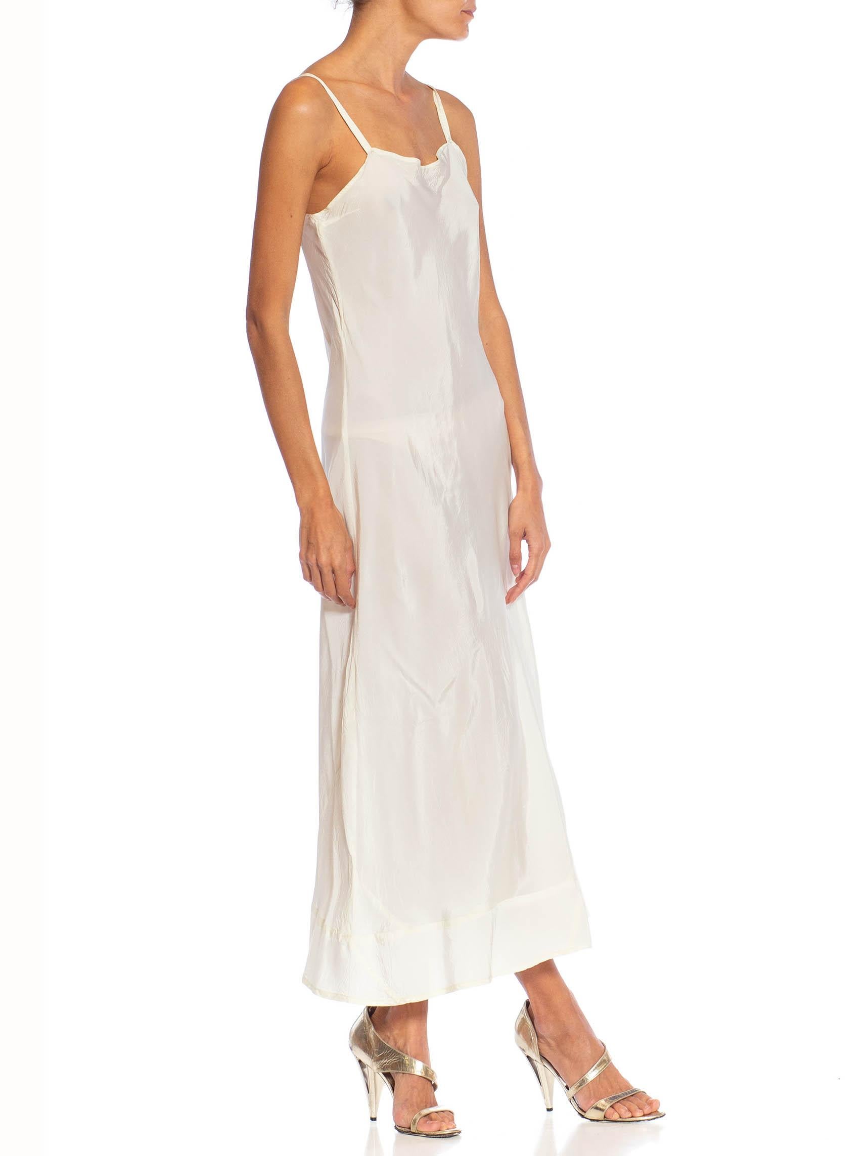 1930S Cream Rayon Slip In Excellent Condition For Sale In New York, NY