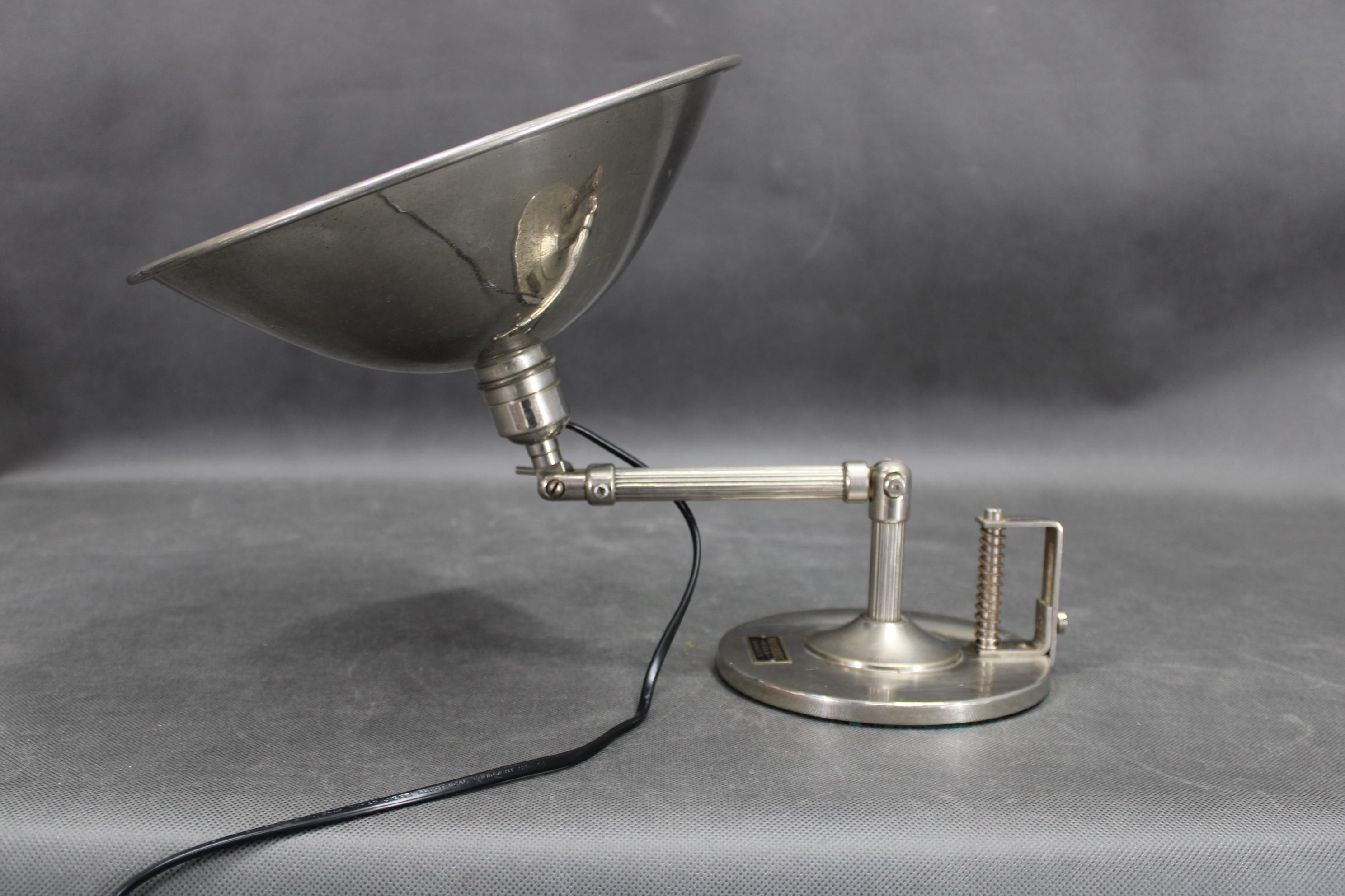 1930er Verchromte Tischlampe von Profundus, Österreich im Angebot 5