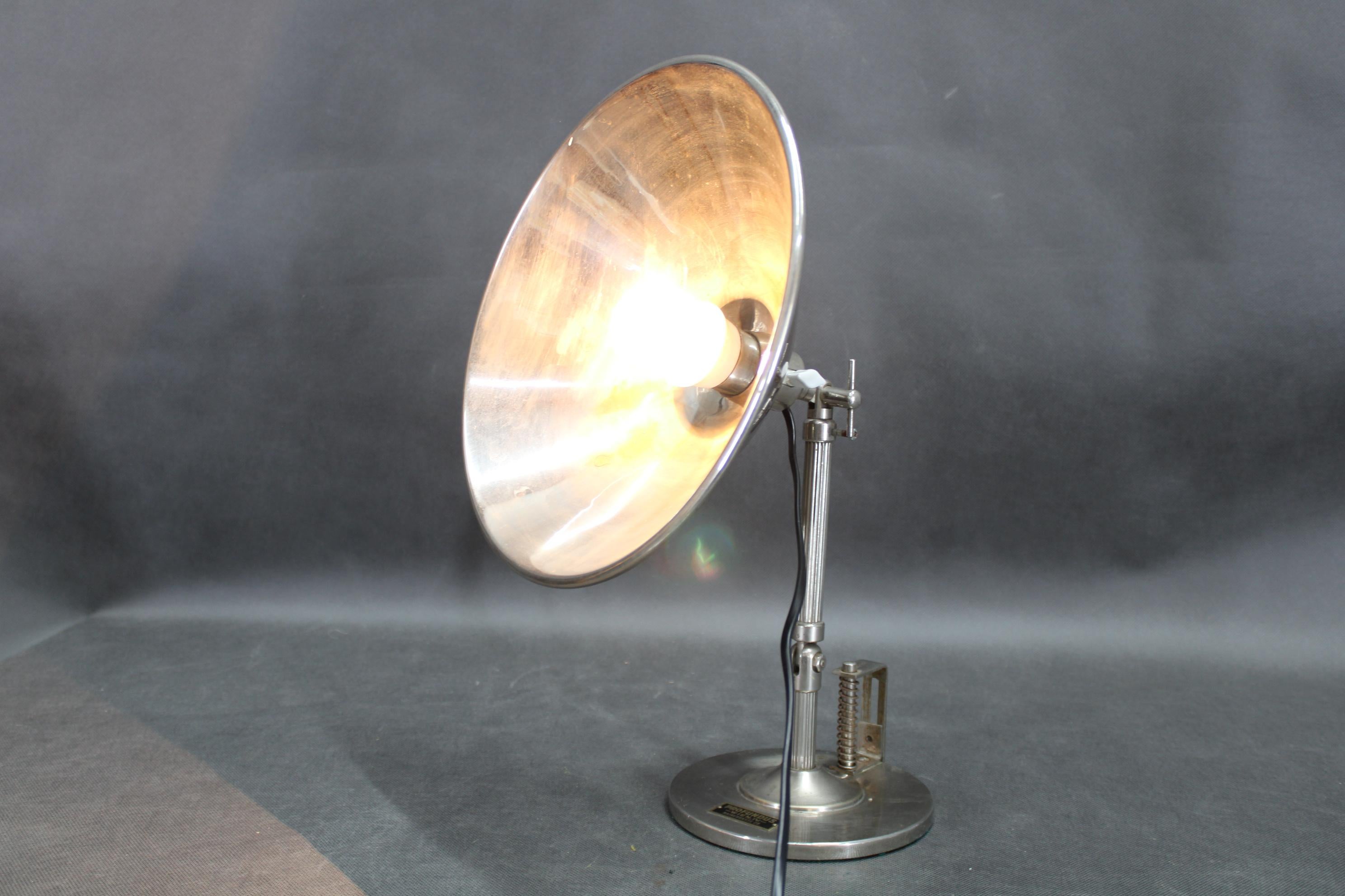 1930er Verchromte Tischlampe von Profundus, Österreich im Angebot 6
