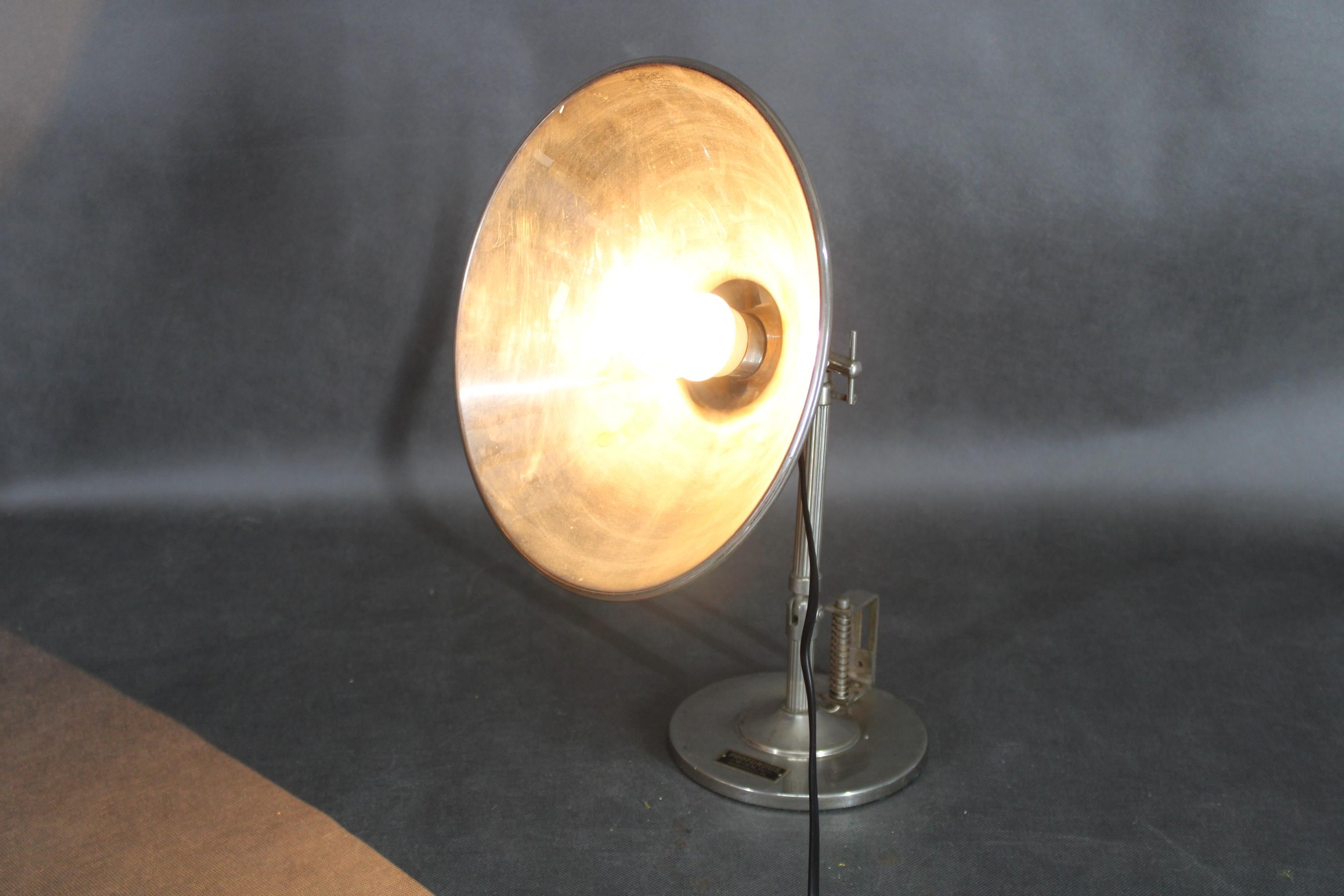 1930er Verchromte Tischlampe von Profundus, Österreich im Angebot 7