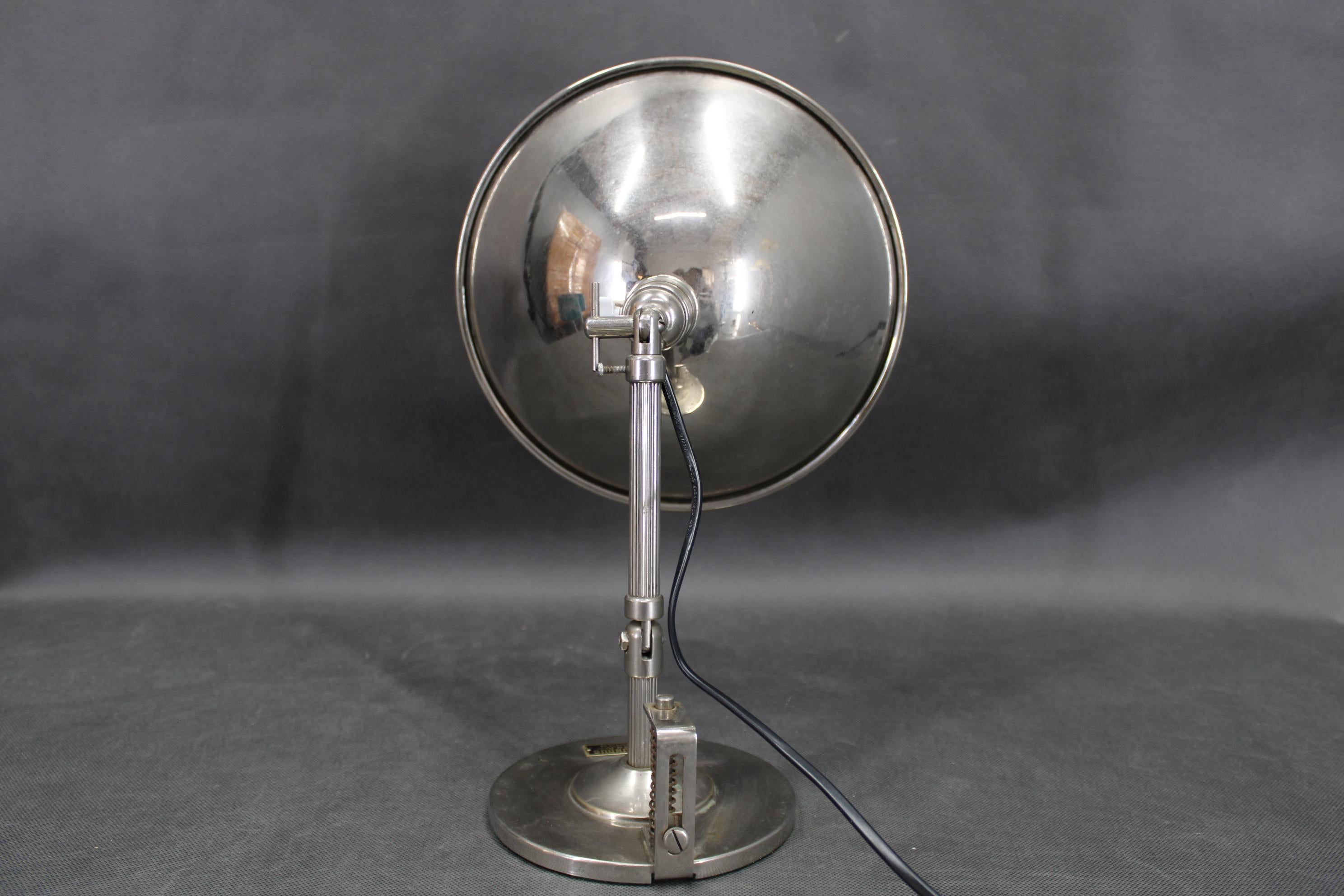 1930er Verchromte Tischlampe von Profundus, Österreich (Bauhaus) im Angebot