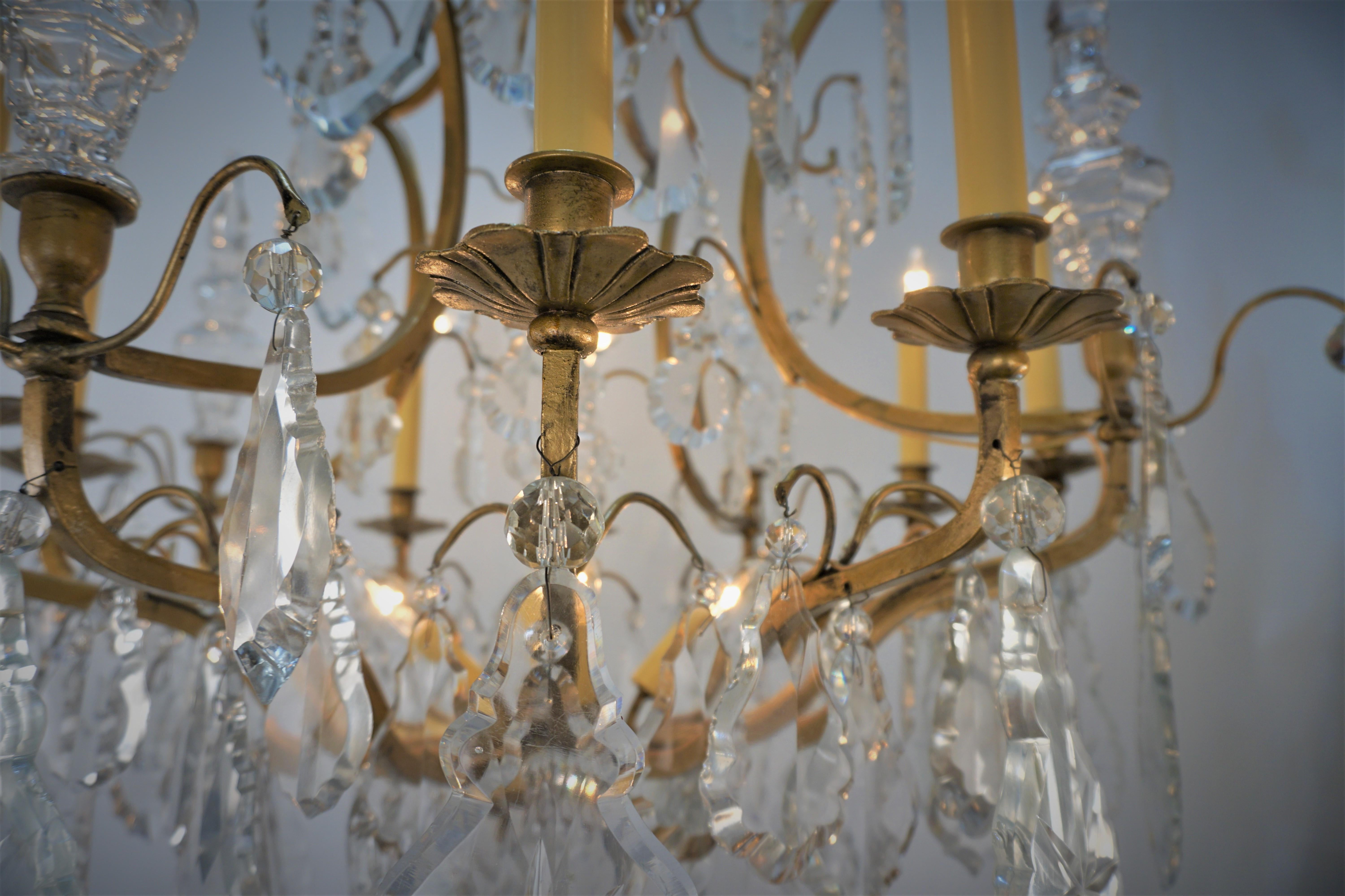 1930s crystal chandelier