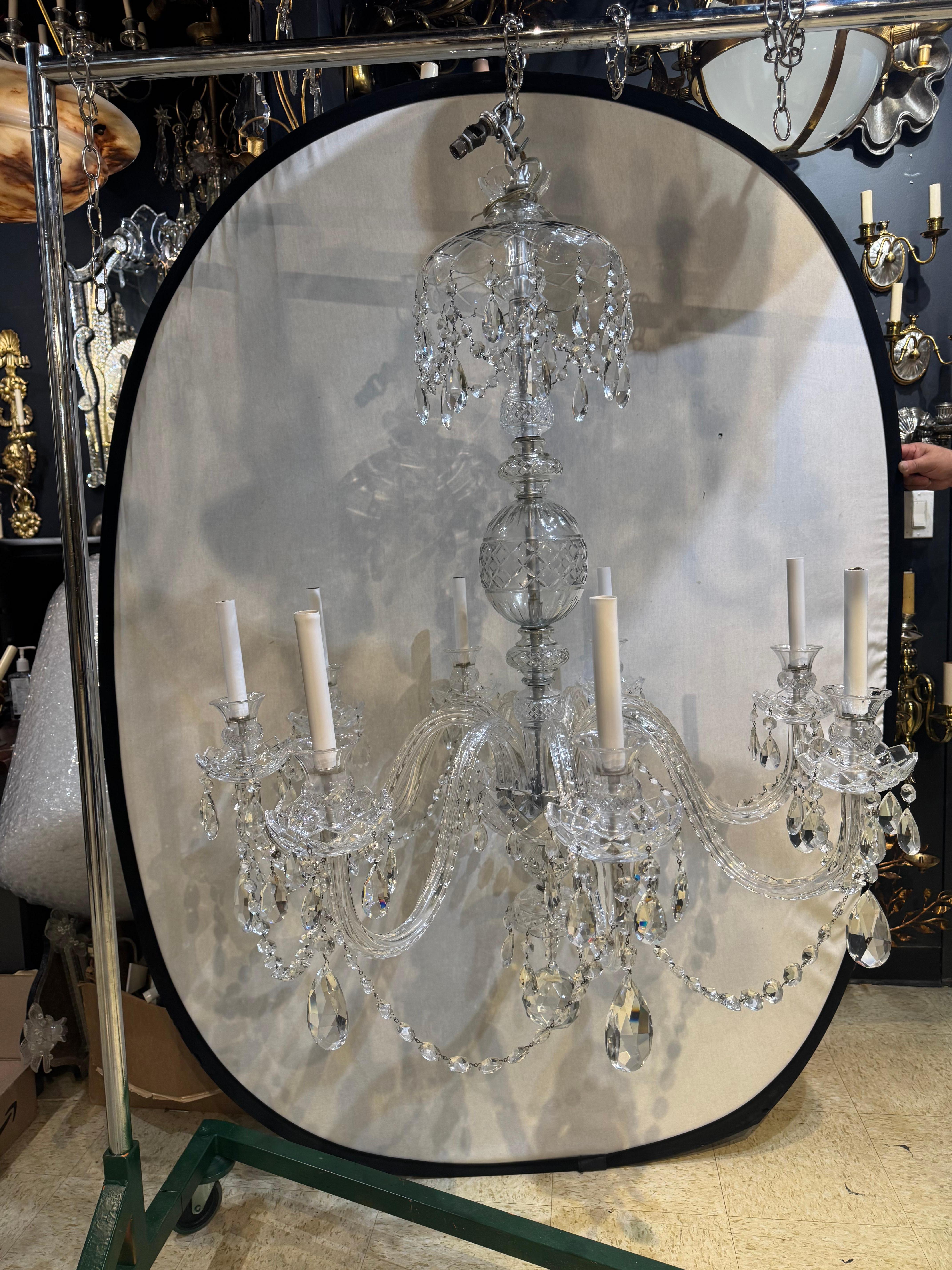 1930’s Crystals Chandelier For Sale 4
