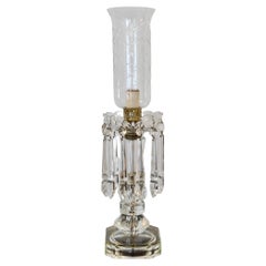 1930s Crystal Hurricane Lamp