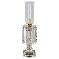 1930s Crystal Hurricane Lamp