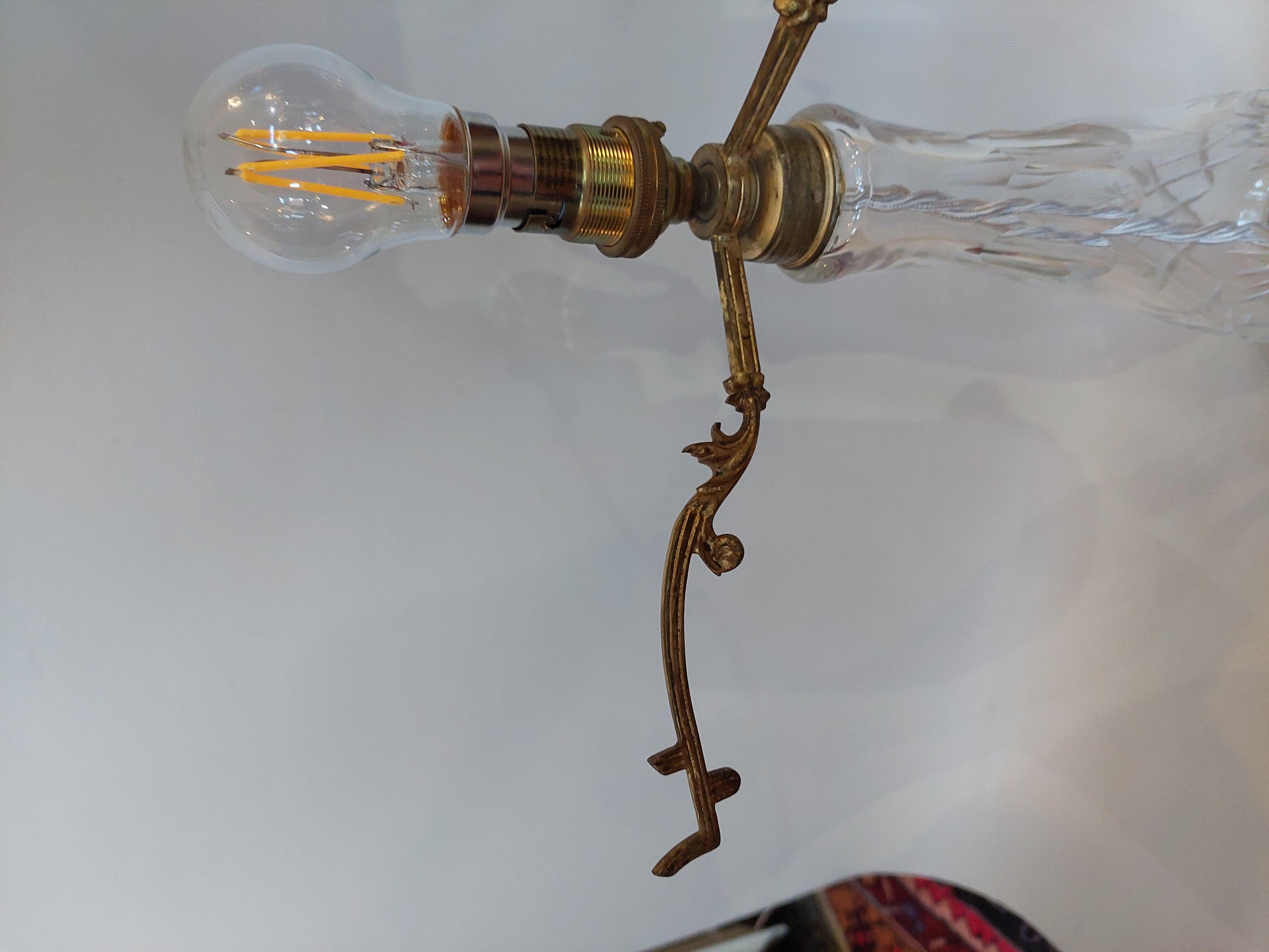 Cristal Lampe de table Mushroom des années 1930 en vente