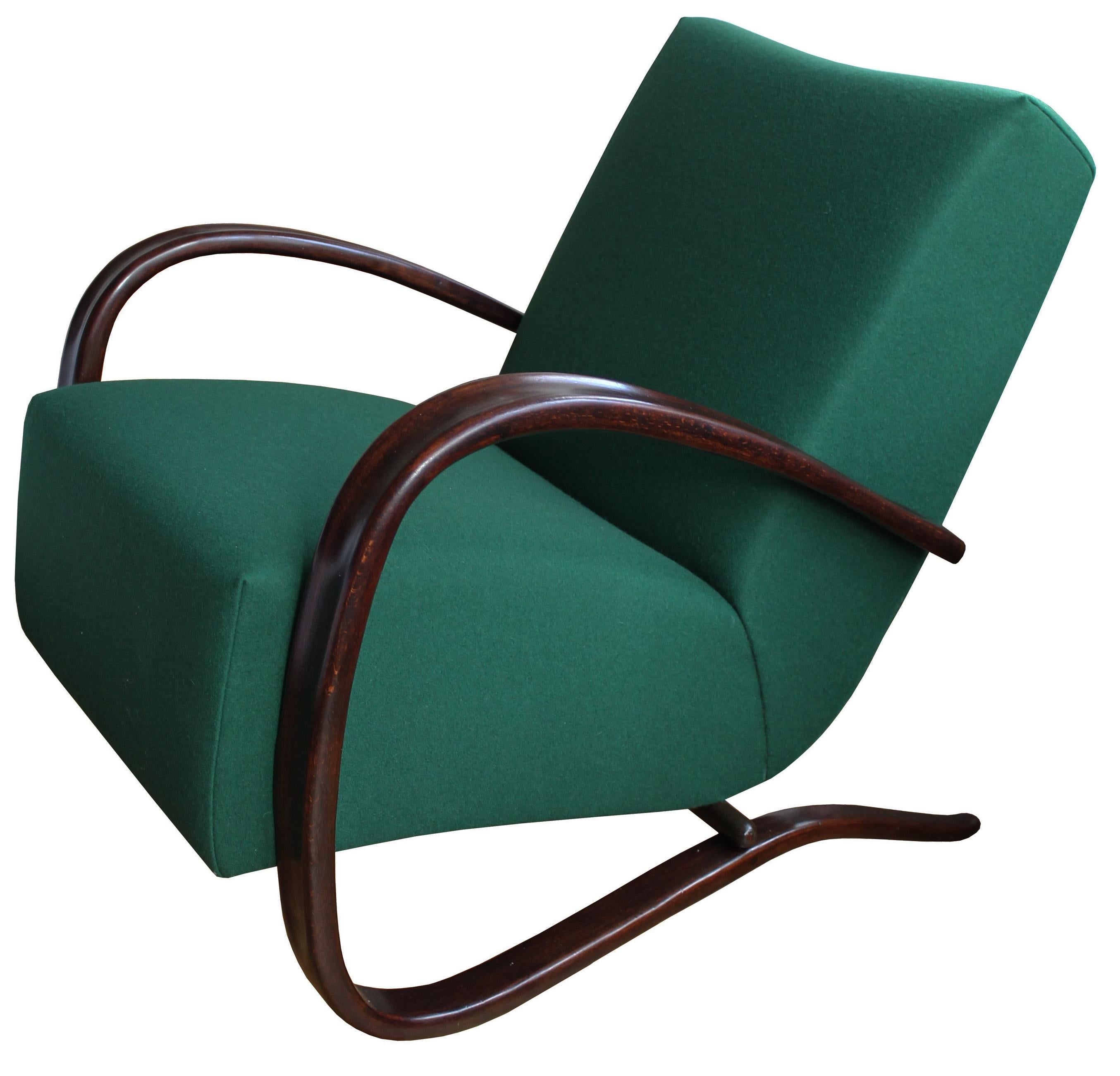 Mid-20th Century 1930s Czech H269 Art Deco Armchair by Jindrich Halabala for UP Brno