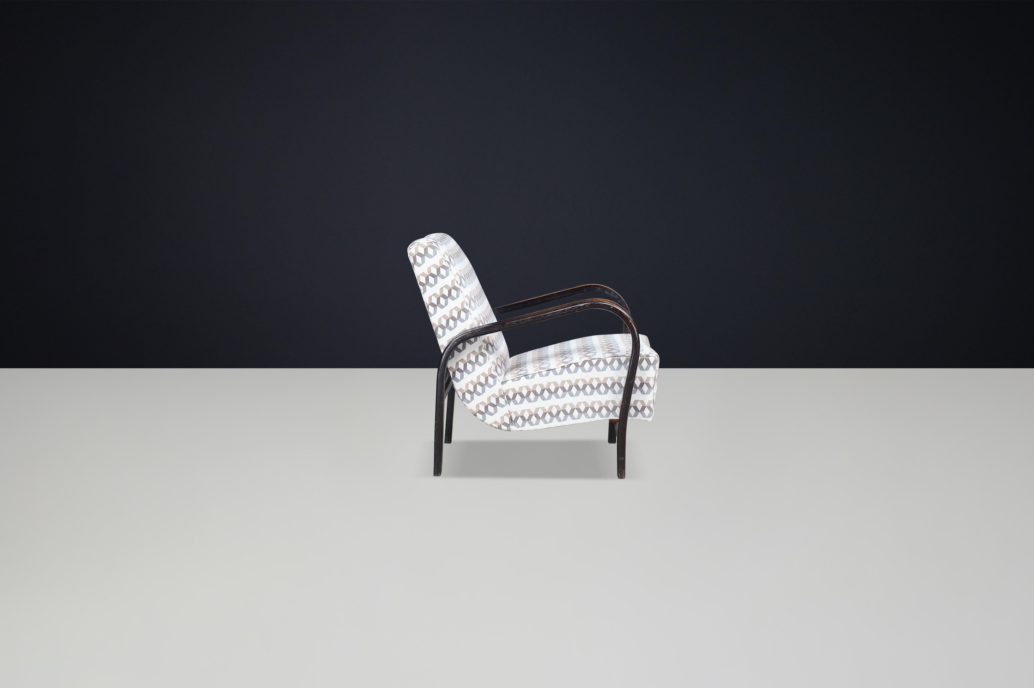 Tissu d'ameublement Chaise longue tchèque des années 1930 par Koželka & Kropáček- 12 Disponible pour un projet sur mesure en vente