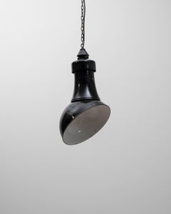 1930s Czech Metal Industrial Angular Pendant Lamp