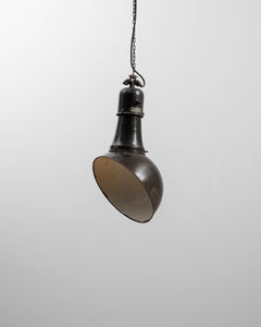 1930s Czech Metal Industrial Angular Pendant Lamp