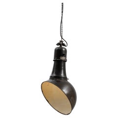 Lampada a sospensione angolare in metallo ceco del 1930