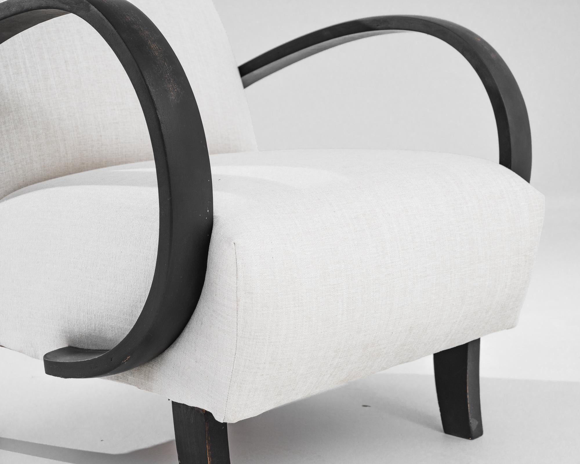20th Century 1930s Czech Wooden Armchair by J. Halabala For Sale