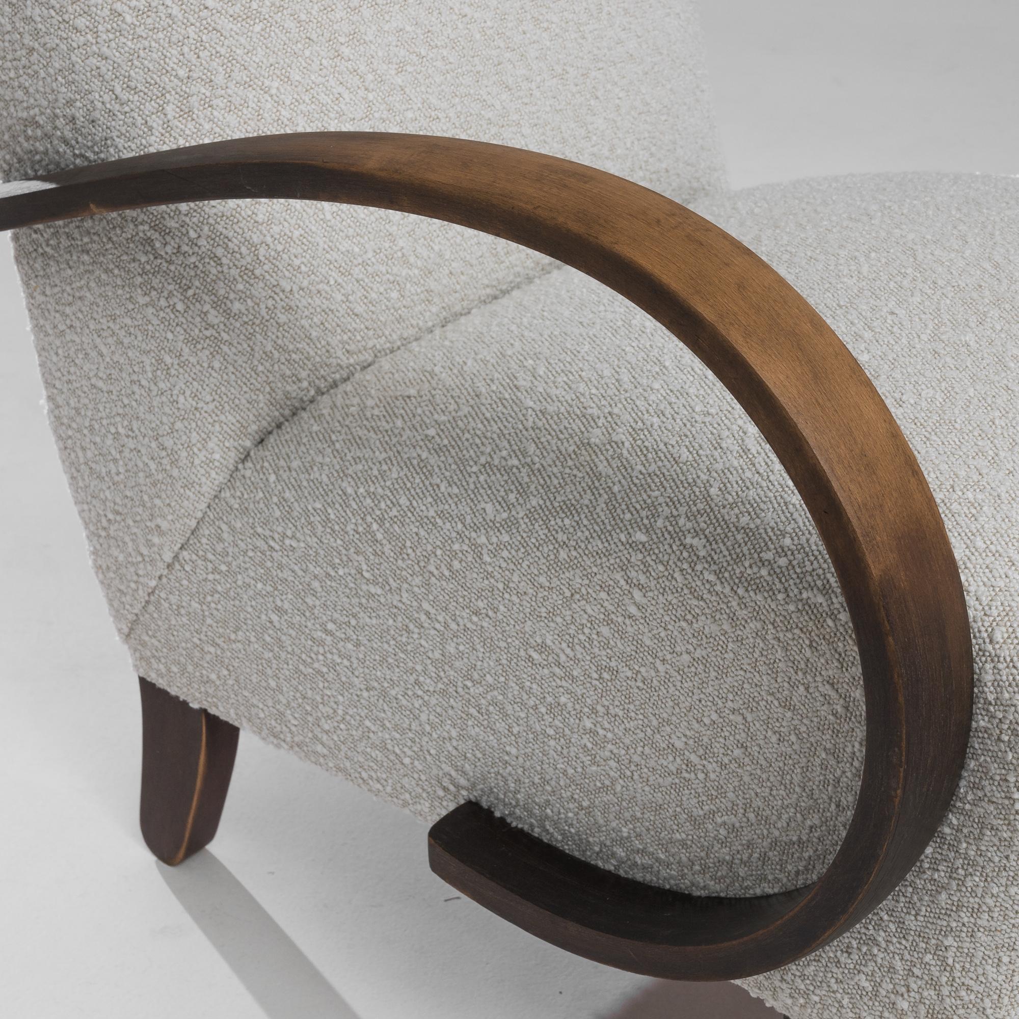 20th Century 1930s Czech Wooden Armchair by J. Halabala