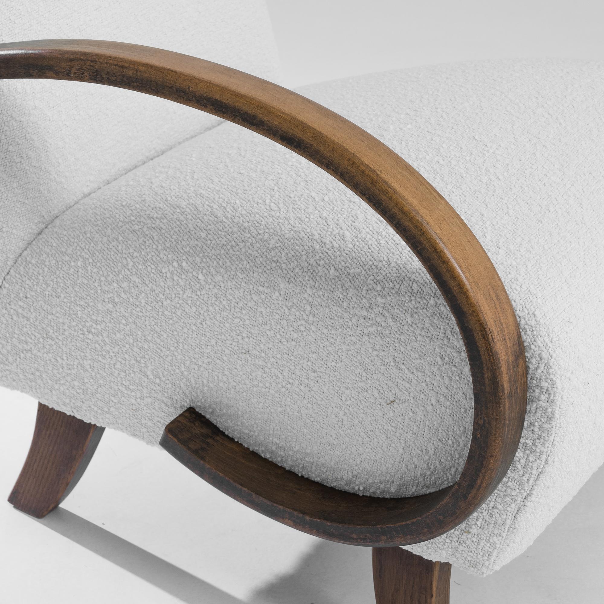 20th Century 1930s Czech Wooden Armchair by J. Halabala