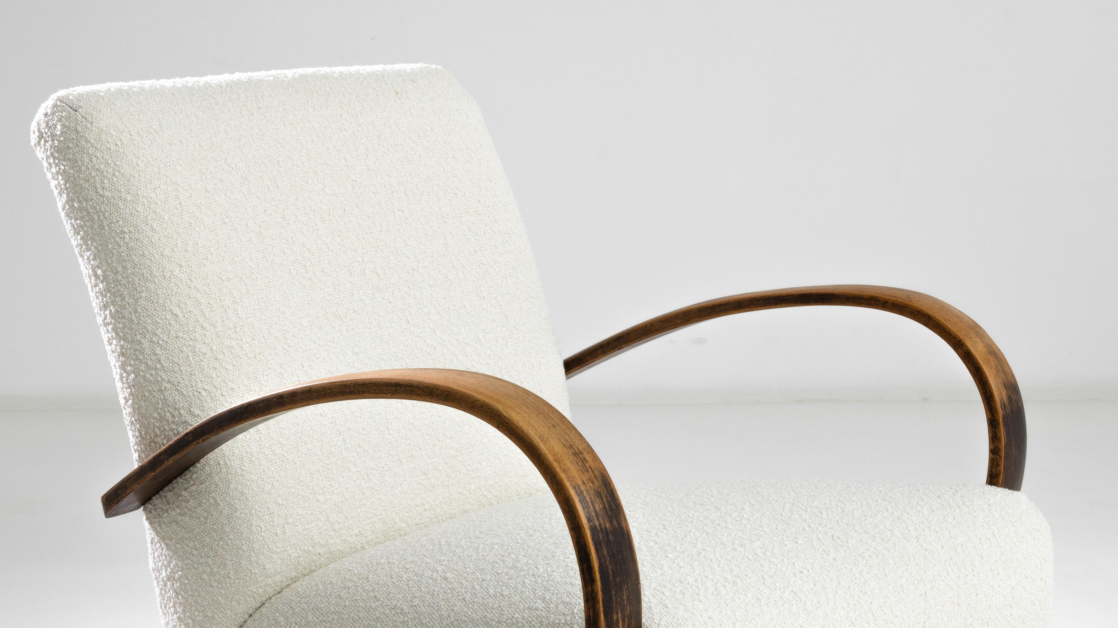 1930s Czech Wooden Armchair by J. Halabala 1