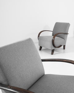 Paire de fauteuils en bois tchèques des années 1930 par J. Halabala