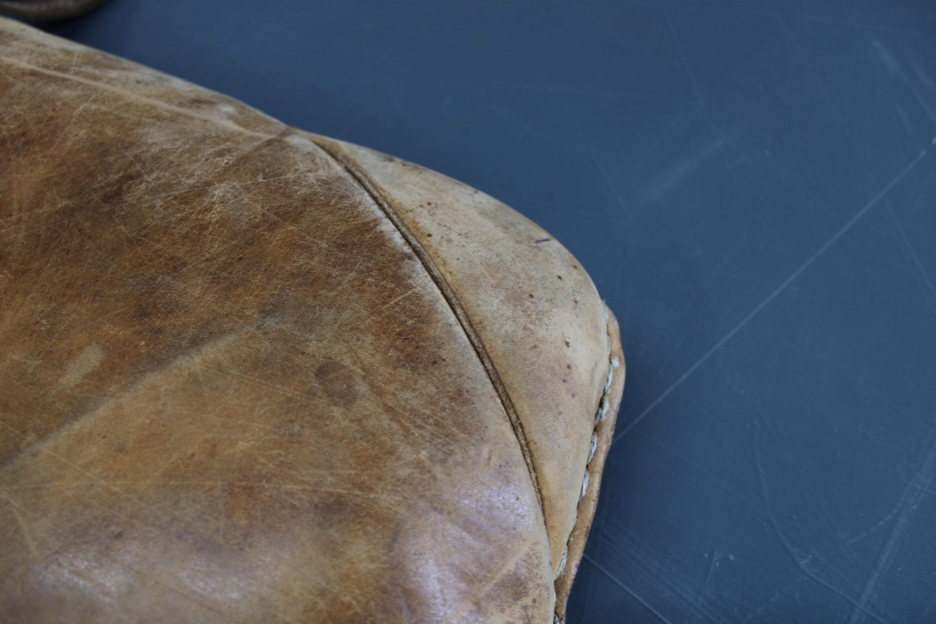 Tapis de gymnastique en cuir épais tchécoslovaque des années 1930, patiné en vente 4
