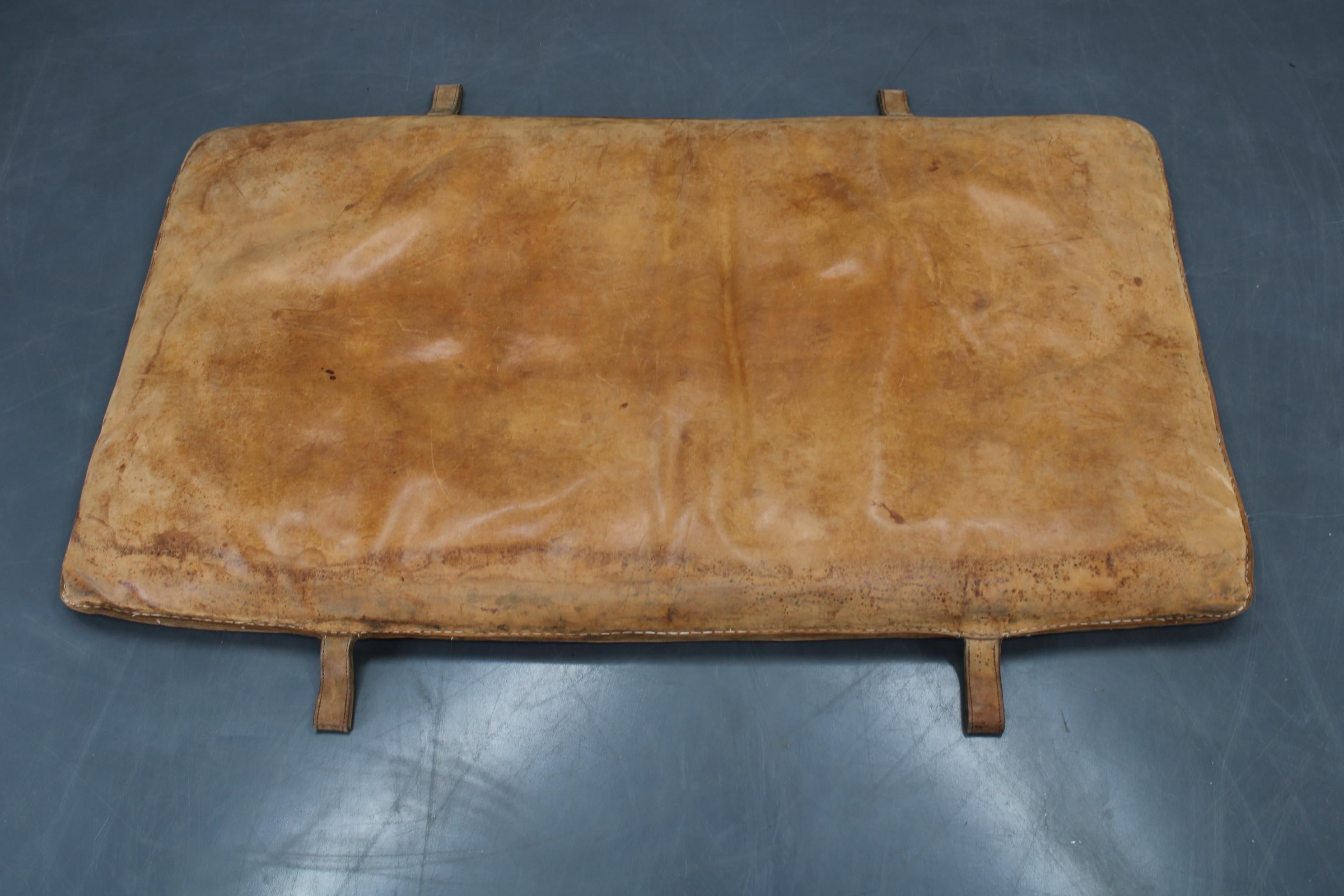 Tapis de gymnastique en cuir épais tchécoslovaque des années 1930, patiné en vente 5