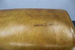 1930s Czechoslovakian Thick Leather Gym Mat, Patinated