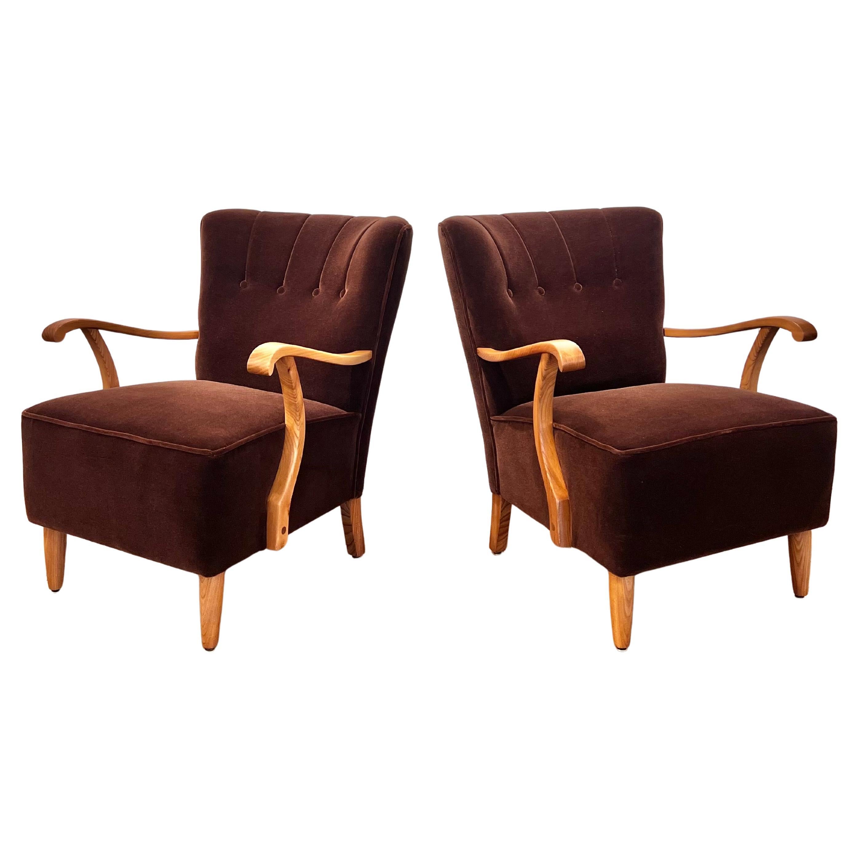 1930’s Danish Alfred Christiansen Style chairs For Sale