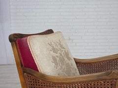 1930s, Danish armchair, furniture velour, ash wood.