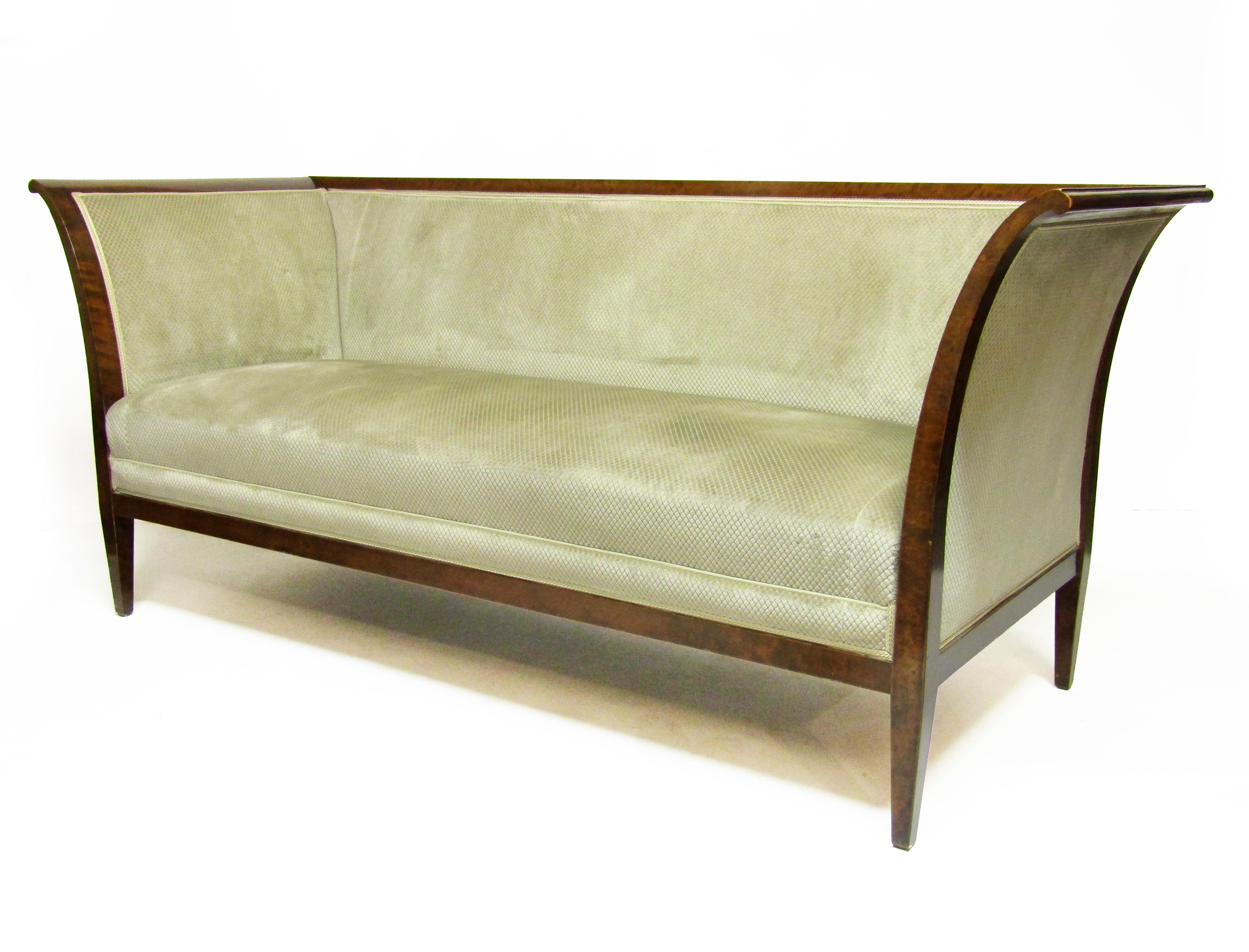Mid-Century Modern 1930s Danish Art Deco 3-Seater Sofa In Cuban Mahogany By Frits Henningsen For Sale