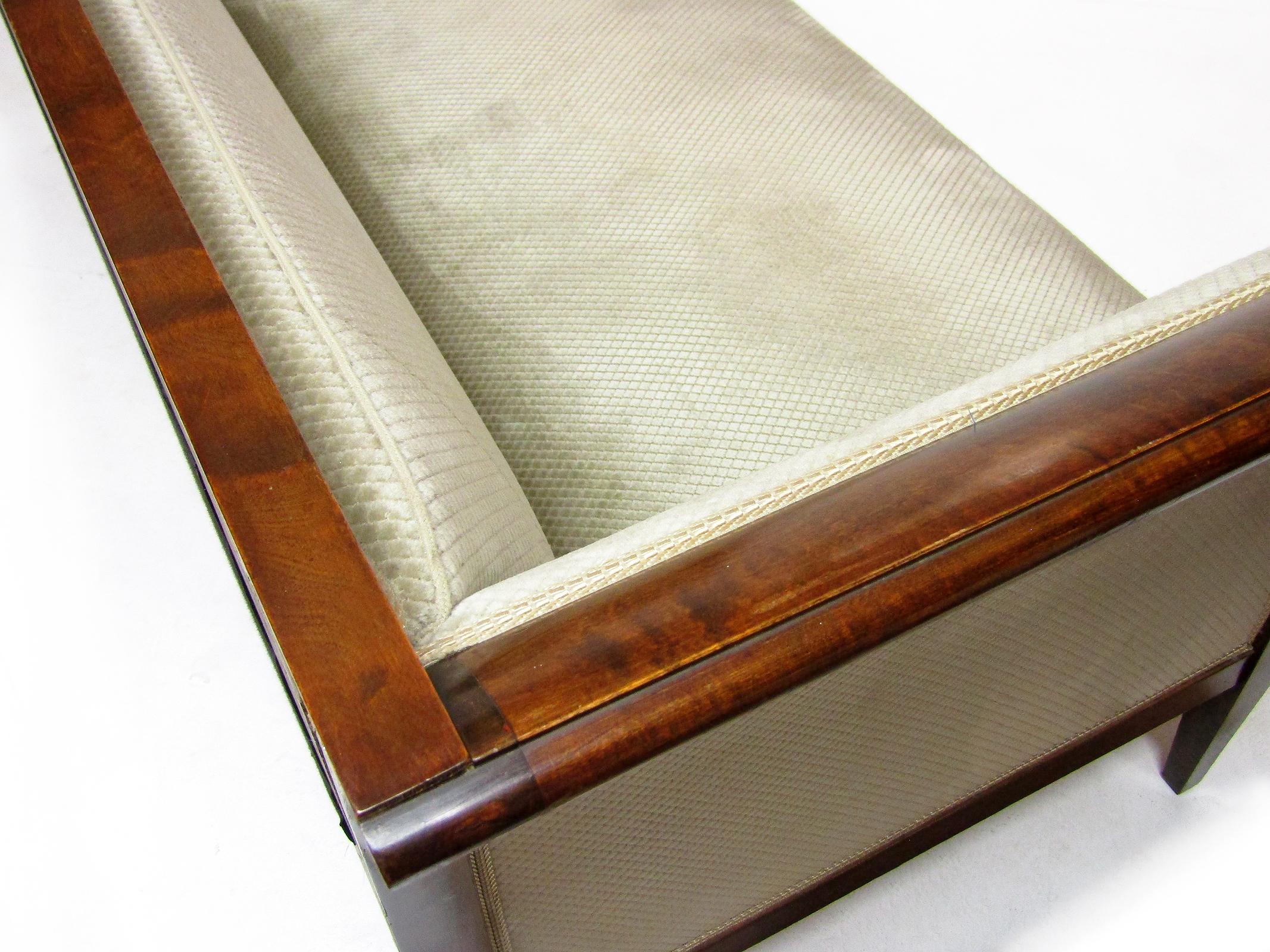 20th Century 1930s Danish Art Deco 3-Seater Sofa In Cuban Mahogany By Frits Henningsen For Sale
