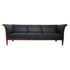 1930er Jahre Dänisches Art Deco 3-Sitzer Sofa in Mahagoni von Frits Henningsen