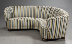 1930s Danish Cabinetmaker Corner Sofa