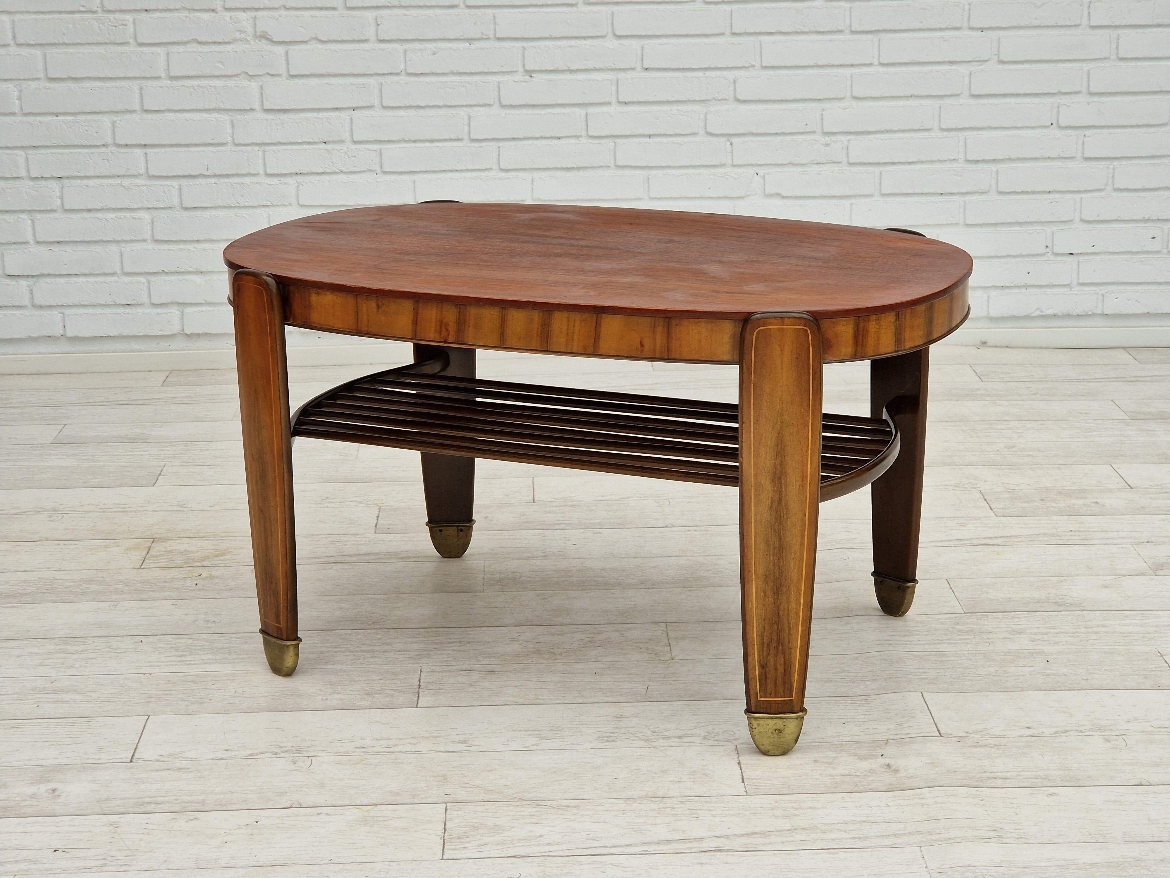 1930s, Danish Design by Edmund Jørgensen, Coffee Table, Original Condition For Sale 8