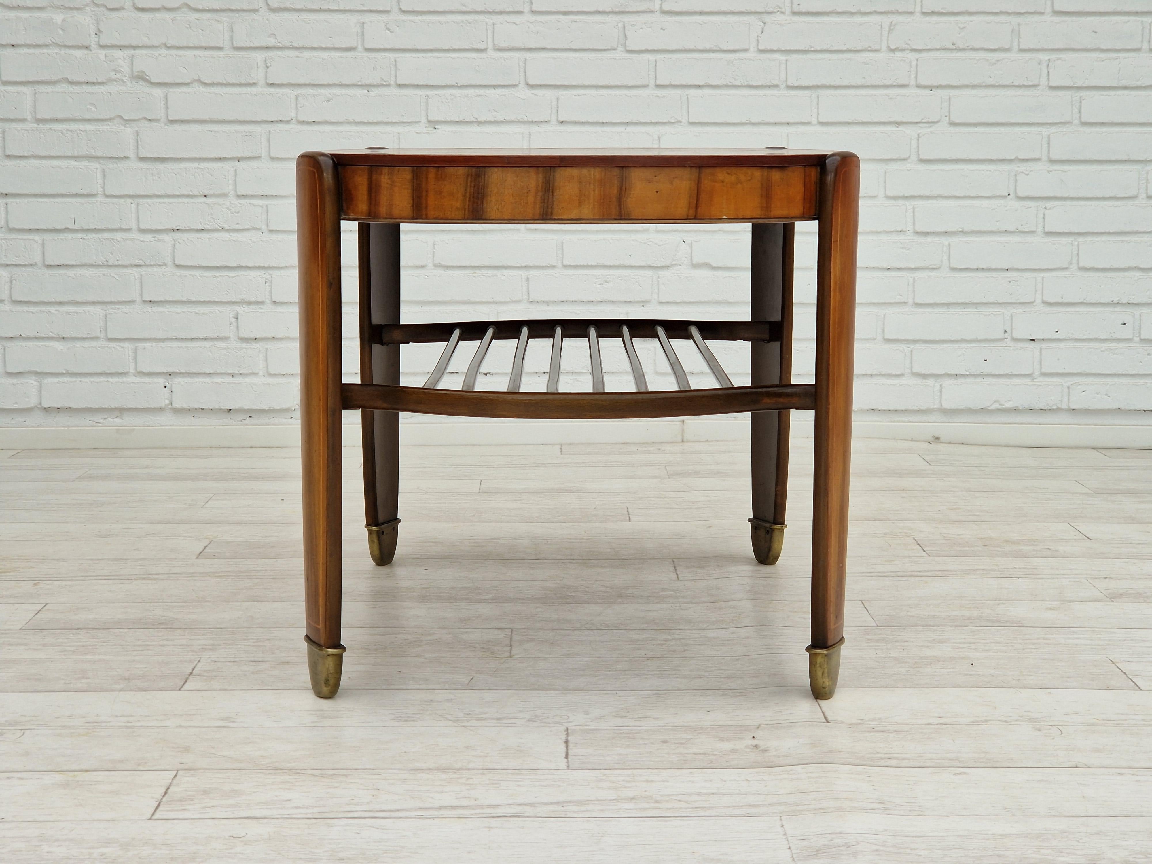 Brass 1930s, Danish Design by Edmund Jørgensen, Coffee Table, Original Condition For Sale