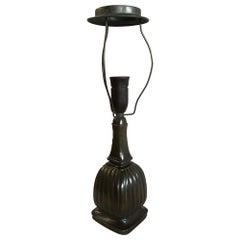Lampe de table Art déco danoise Just Andersen des années 1930, recâblée en métal disco