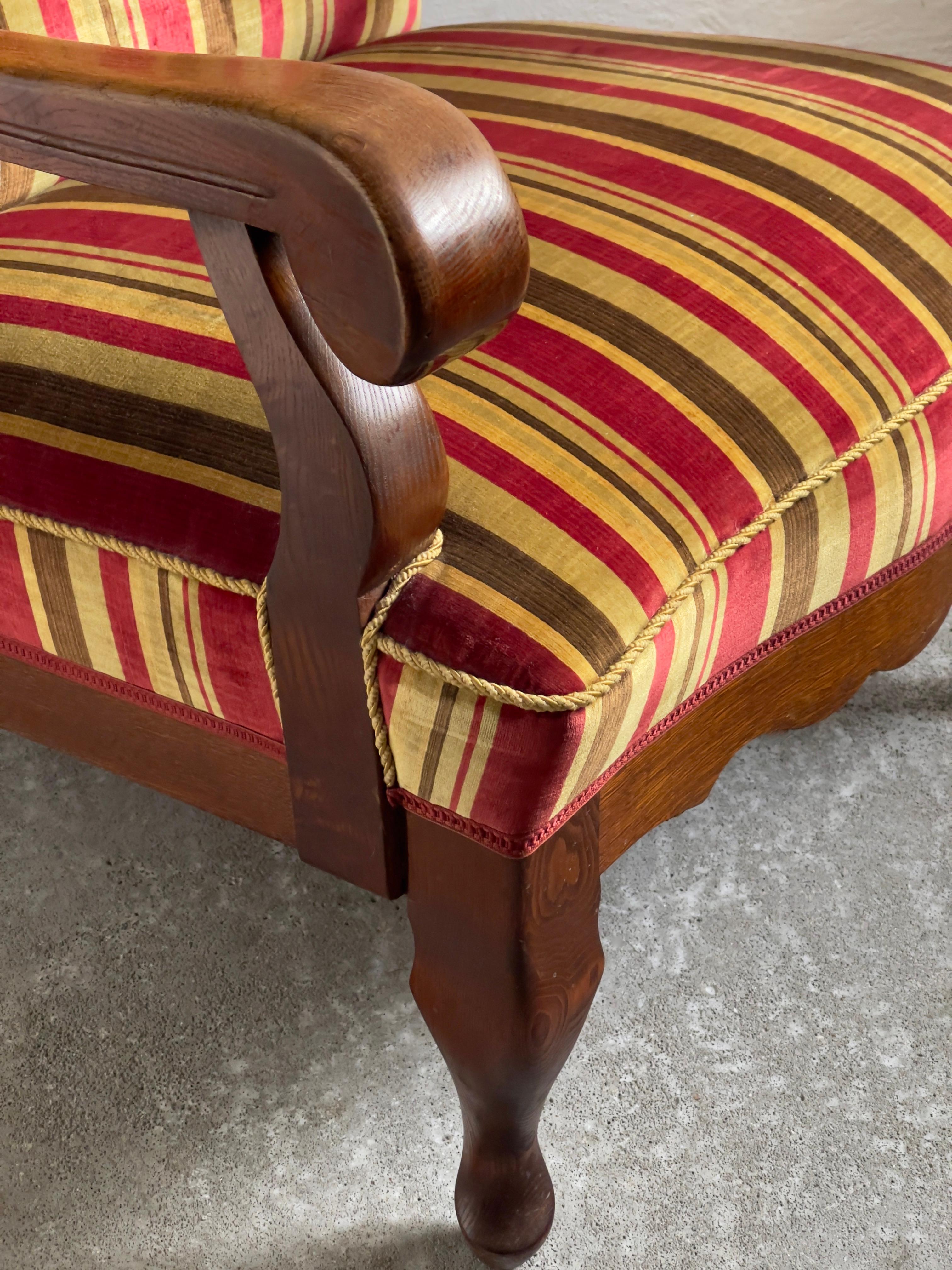 striped velvet upholstery fabric