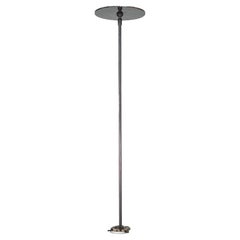 1930s Danish Opalescent Industrial Glass Disc Pendant Lamps 10" 2x Available