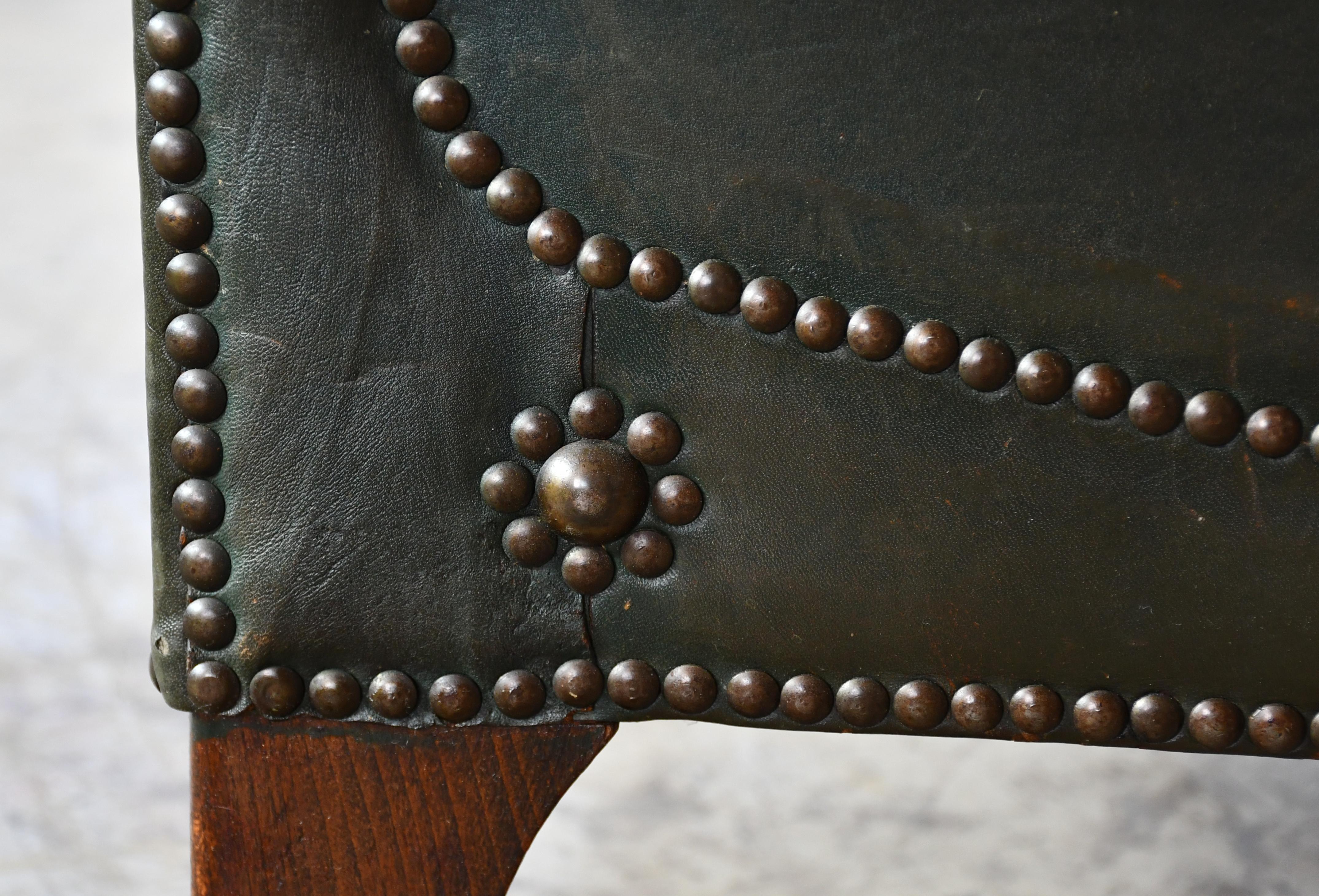 1930s Danish Small Club or Library Chair in Dark Green Leather For Sale 2
