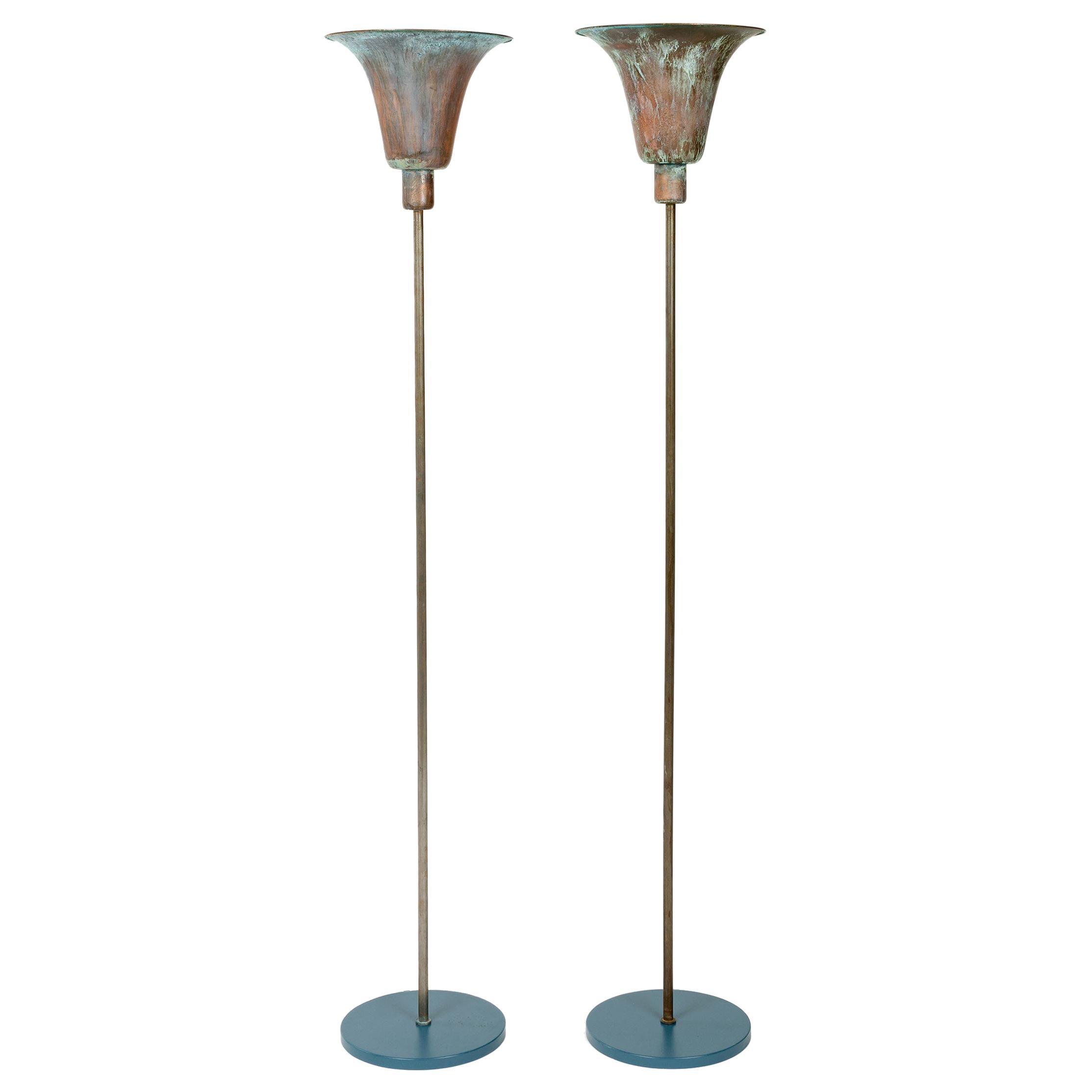 1930s Danish Torchère Floor Lamp by Louis Poulsen For Sale