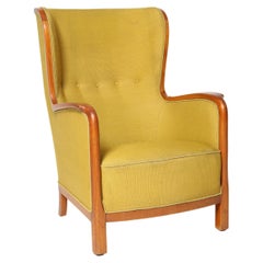 Fauteuil à oreilles danois des années 1930 par Frits Henningsen 